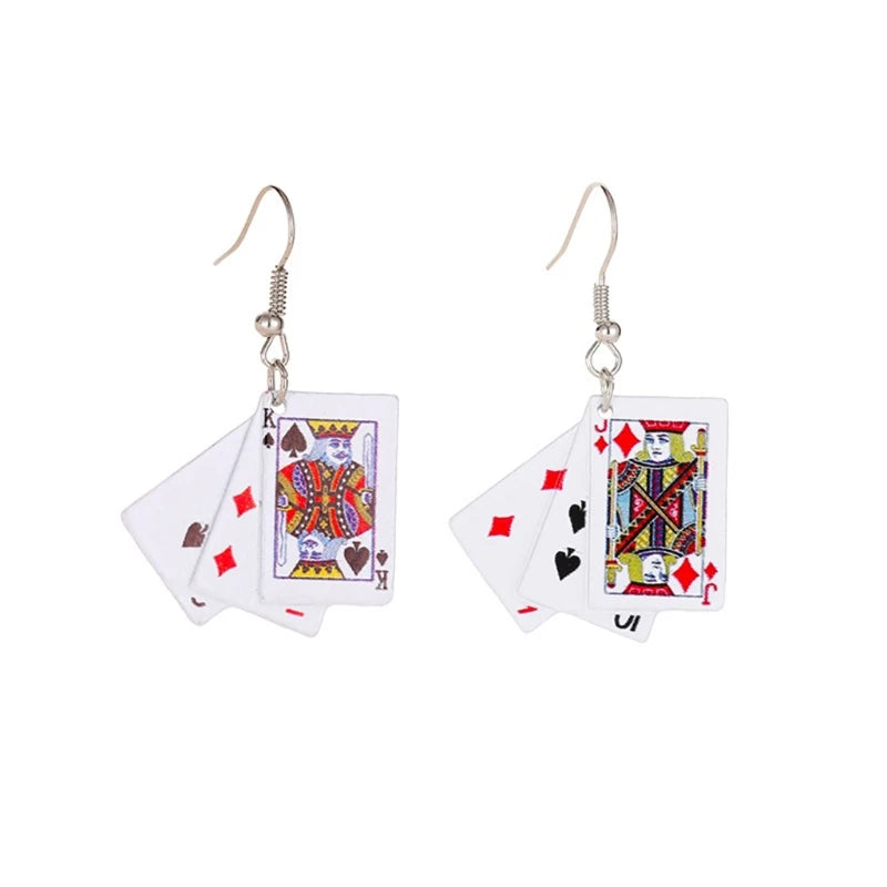 Funky Aces Playing Card Earrings