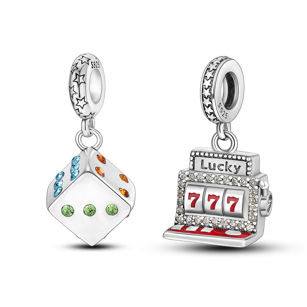 Silver Slot Machine Pendant