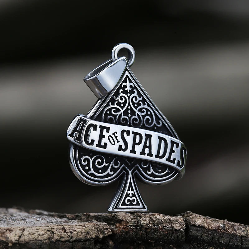 Ace of Spades Pendant Necklace