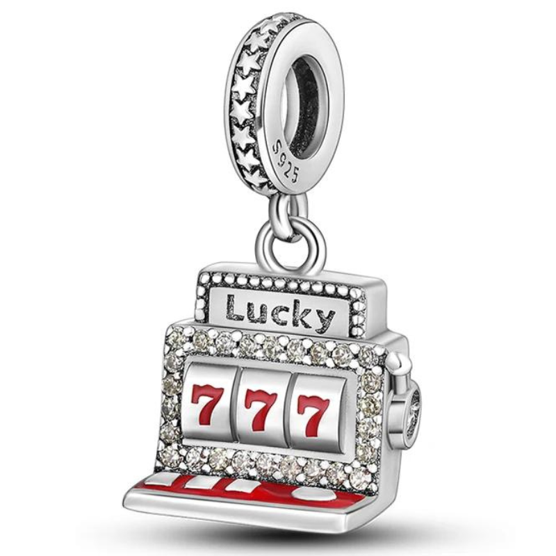 Silver Slot Machine Pendant