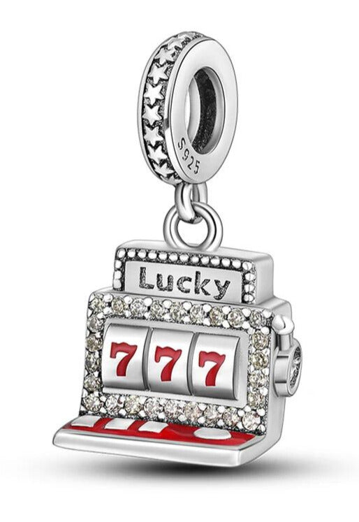 Silver Slot Machine Pendant